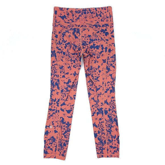 LULULEMON Final Lap Crop 23" Tights Efflorescent Dark Canyon Navy Floral Yoga 6 - Picture 5 of 11